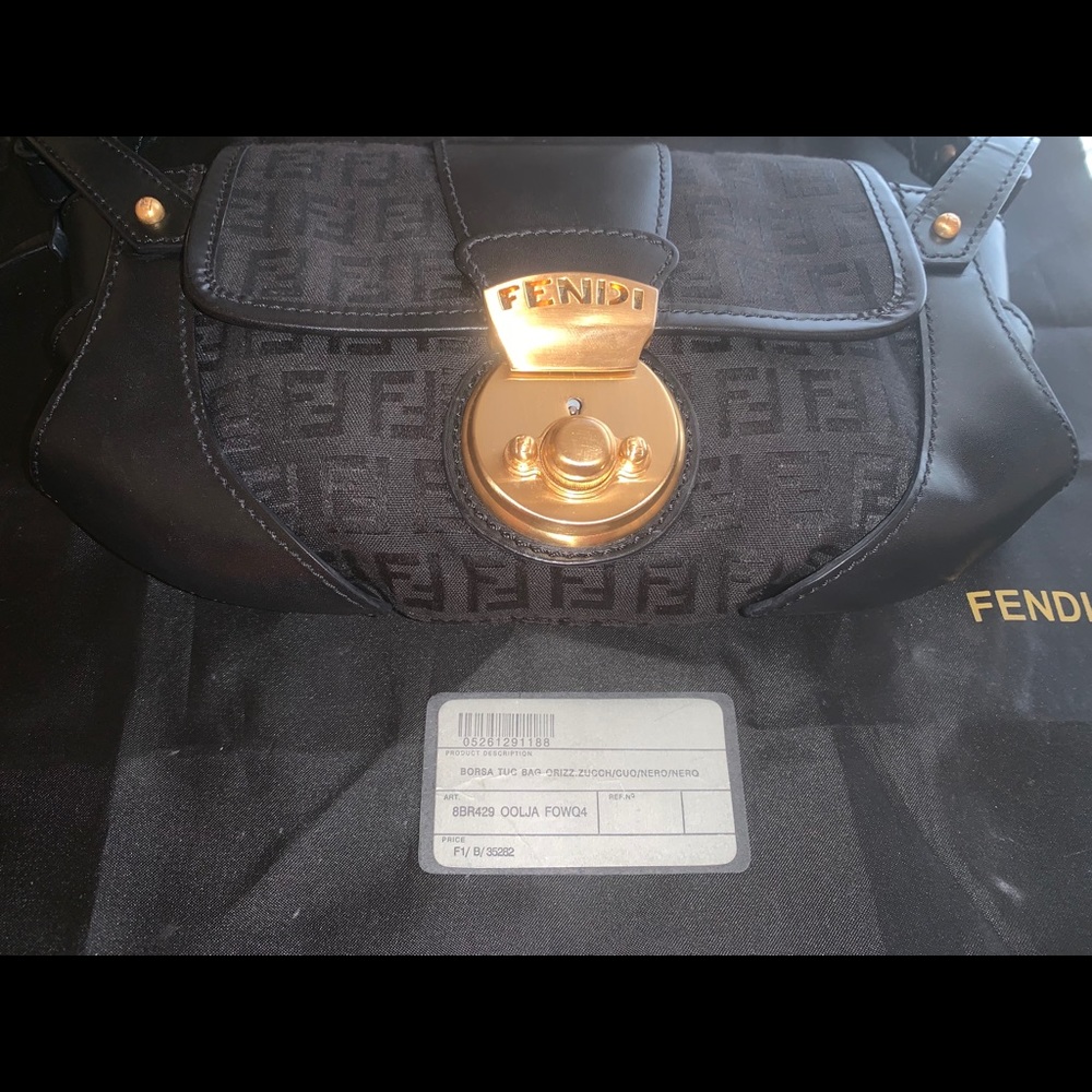 ❌sold eBay❌Auth FENDI Borsa Tuc Zucca Shoulder - Picture 6 of 8